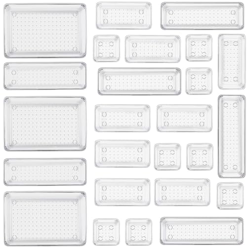 Caixa Organizadora LITIMKAT (Plástico - 25 x 6.5 x 17 cm) Litimkat - Organizadores de gavetas para casa - 25 x 6.5 x 17 cm, 8 compartimentos, plástico rígido