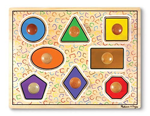 Jogo de Tabuleiro MELISSA & DOUG Geometry Puzzles (3 Anos) Melissa & Doug - Quebra-cabeças - 3 anos, 7 peças, geométricas, madeira