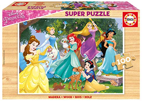 Puzzle DISNEY Princesses (100 peças) EDUCA - Quebra-cabeças de encaixar - disney, princesses, 100 peças