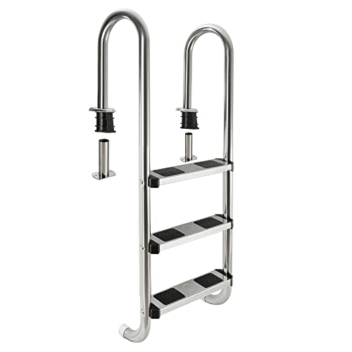 Escada para Piscina AREBOS (Inox - 3-4 Pádias) Canbolat Vertriebs GmbH - Construção - inox, antiderrapantes, concreto, bocas de borracha