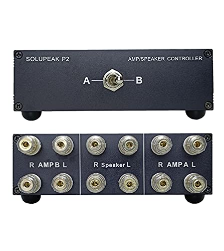 Amplificador de Áudio SOLUPEAK P2-2 em 1 Zhuogang - Áudio - amplificador áudio, 2 vias, caixa selectora, altifalantes