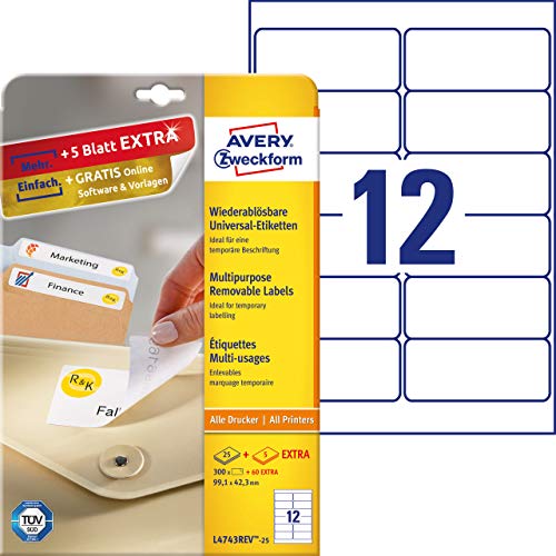 Etiquetas autocolantes AVERY Zink Coated AVE - Papel de impressora e copiadora - etiquetas, autocolantes, avery, zink coated