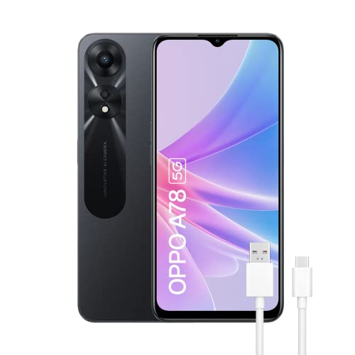 Smartphone OPPO A78 5G (6.56'' - 4 GB - 128 GB - Preto) Oppo - Telemóveis - 5g, 6.56 polegadas, 4 gb ram, 128 GB flash