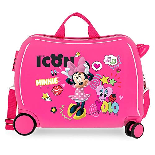 Mala de Viagem Infantil SPIN MASTER Minnie Icon Disney (DIYL9) - Bolsas, carteiras e estojos - infantil, alça ajustável, 2 compartimentos, bolsa exterior