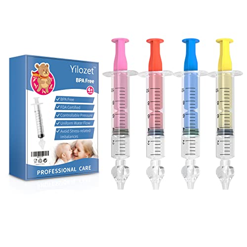 Aspirador nasal para crianças 4 unidades Yilozet - Cuidados respiratórios - 4 unidades, seringas, bico de aspiração, lavado nasal