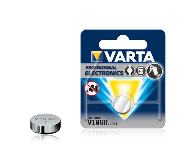 Pilha Não Recarregável VARTA V10GA/LR54 1 peça(s) Varta - Baterias de uso geral - alcalino, 1,5 V, 50 mAh, botão/moeda