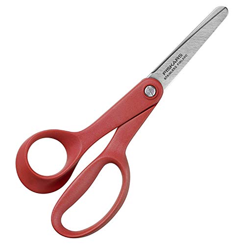 Tesoura para Crianças FISKARS Classic Vermelho (Idade Mínima: 8) Fiskars - Ferramentas de corte e relevo para artesanato - corte fácil, ponta afiada, proteção mão, 8 anos