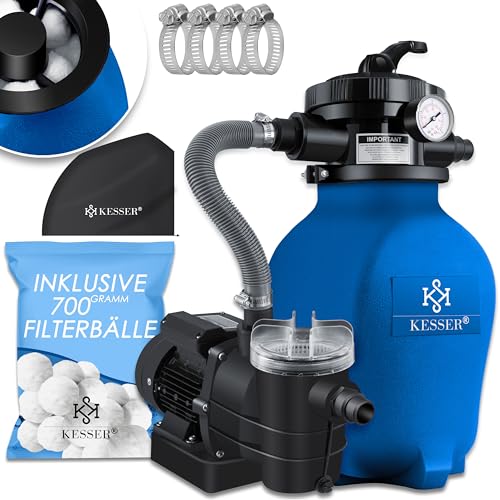 Filtro para Piscinas KESSER 1000 (Azul - Plástico) KESSER - Bombas de irrigação, reforço e sistemas de aspersão - azul, plástico