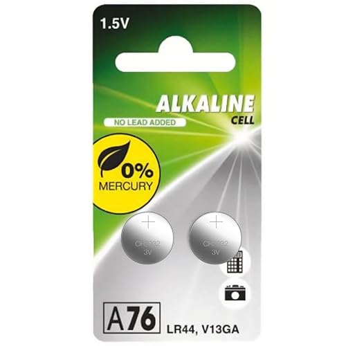 Pilha Alcalina Lr44 A76 2 Unidades (Consumível Imagem e Som) Prendeluz - Baterias - alcalino, lr44, a76, 1.5v