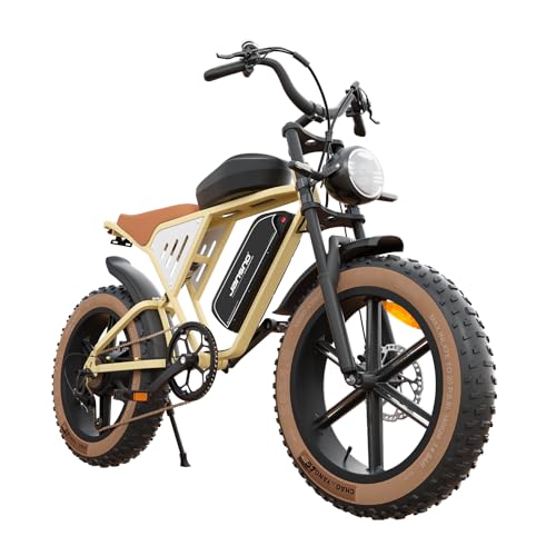 Bicicleta Elétrica JANSNO Fat Tire (Velocidade Máx: 25 km/h) JANSNO - Veículos de empurrar e pedalar - 25 km/h, motor sem aro, bateria recarregável, luzes traseira e dianteira