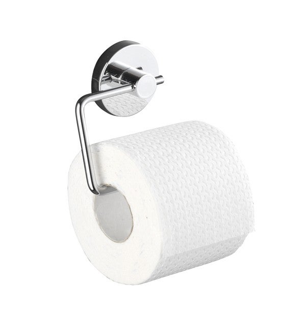 Wenko Milazzo Vacuum-Loc papel higiénico Wenko - Porta-papel higiênico - ferro, montagem na parede, cromo, 1,6 cm