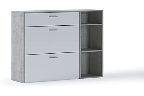 Sapateira SKRAUT HOME | 90 x 26 x 102 cm - Cinza skraut home - Organizadores e sapateiras - 90x26x102 cm, cinza