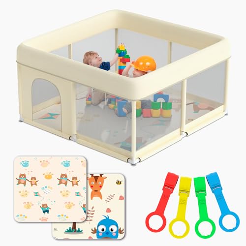 Parque Infantil JUPPLIES com Tapete Bege JUPPLIES - Parques infantis - parque infantil, juplies, tapete bege