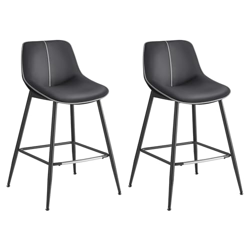 Conjunto de 2 Bancos de Bar VASAGLE LBC088B01 (Preto - 68x46x43 cm) VASAGLE - Cadeiras de escritório - preto, MDF, encostro, 68x46x43 cm