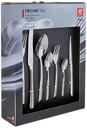 Conjunto Talheres ZWILLING Nova (42 peças) Zwilling JA Henckels Spain - Jogos de talheres - conjunto talheres, zwilling nova, 42 peças, aço inoxidável, garfos, facas, sopas