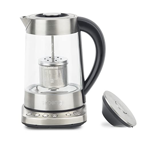 Chaleira Elétrica H.KOENIG TI700 (1.7 L - 2400 W) H.Koenig - Preparadores de chá - 1.7 L, 4 níveis, manter quente, 2400 w
