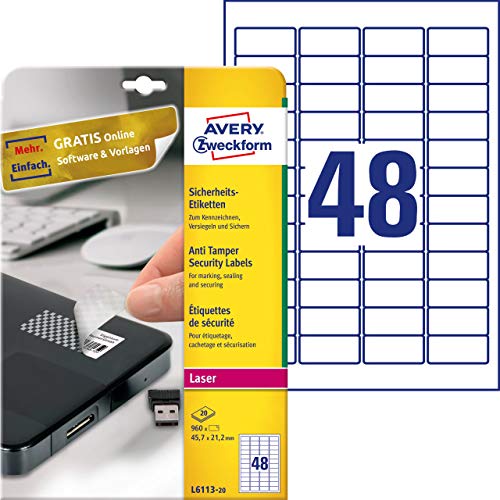 Etiquetas autocolantes AVERY ZINK L6113 AVE - Papel de impressora e copiadora - autocolantes, avery zink