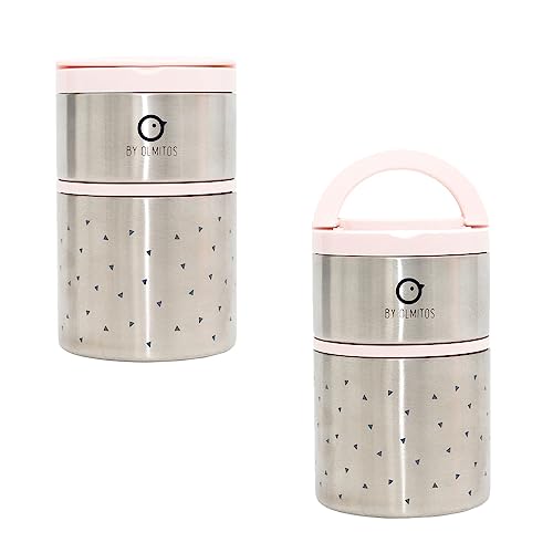Termo de Alimentação OLMITOS 001-1001-01 Olmitos - Porta-alimentos e bebidas - 250 ml, 570 ml, 2 compartimentos, aço inoxidável