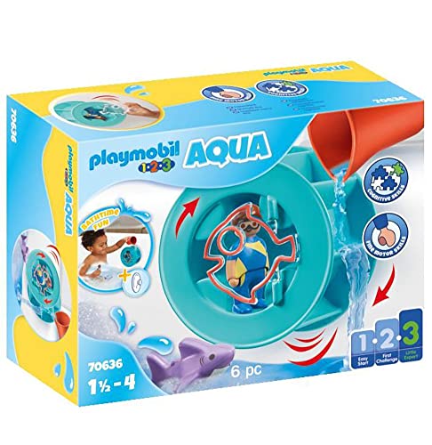 Brinquedo de Banho PLAYMOBIL Aqua (Idade Mínima: 1.5) PLAYMOBIL - Conjuntos de brinquedos - brinquedo de banho, playmobil aqua, tubarão bebé, roda giratória, águas altas
