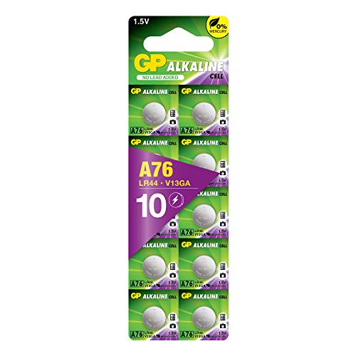 Pilhas Não Recarregáveis GP EXTRA LR44/AG13 (10 unidades) GP XTRA - Baterias de uso geral - pilhas não recarregáveis, lr44/ag13, 10 unidades, 1,5 V, 60mah