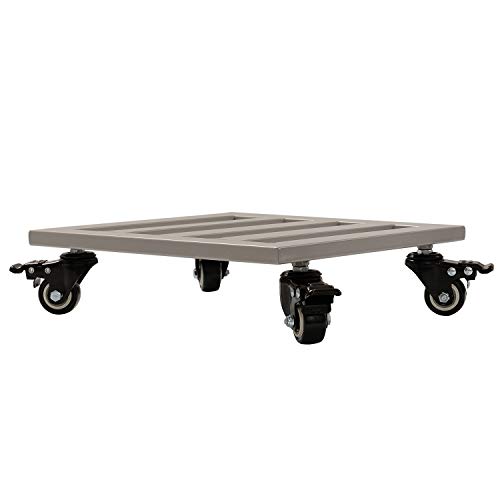Suporte para Vasos com Rodas 25Cm Quadrado Ihomepark - Carrinhos de mão - rodas, 2,5cm, quadrado