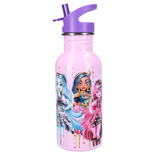 Garrafa de Metal Monster High Let'S Eat! 500 Ml Vadobag - Garrafas de engarrafamento - garrafa metal, monster high, levar viagem, colégio, capacidade 500 ml, bocal incorporado