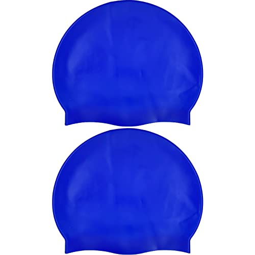 Touca de Natação NEWANER 2 Peças (Silicone - Azul) Newaner - Toucas de natação - silicone, azul, 2 peças, resistência