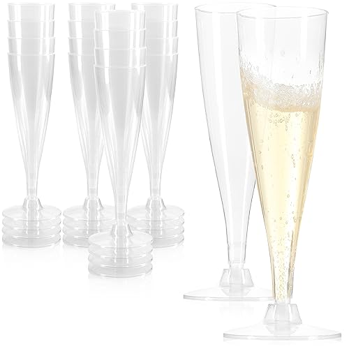 Copos Reutilizáveis com Fio Transparente (16 x) com-four - Cálices e taças - 16 unidades, plástico, transparente, reutilizáveis