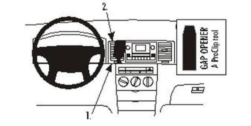 Suporte BRODIT 521100 Mobile phone holder Preto Brodit - Auto-falantes veiculares - mobile phone, preto, plástico, toyota corolla