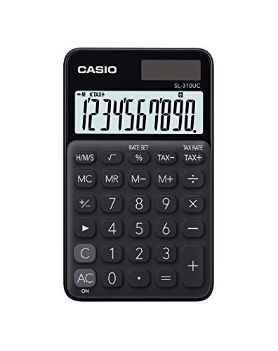 Casio Sl-310Uc-Bk Calculadora de Mesa com Alça Preto Casio - Calculadoras básicas - calculadora, mesa, alça, preto, bateria solar