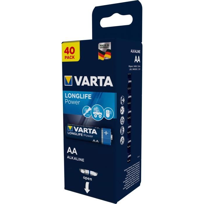Pilhas Não Recarregáveis VARTA High Energy (40 unidades) Varta - Baterias de uso geral - pilhas, varta, high energy, 40 unidades, aa-lr06