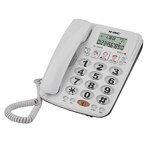 Telefone Fixo com Ecrã Vbestlife com Fios e Cabos VBESTLIFE - Telefonia - telefone fixo, ecrã, fios, cabo, identificação