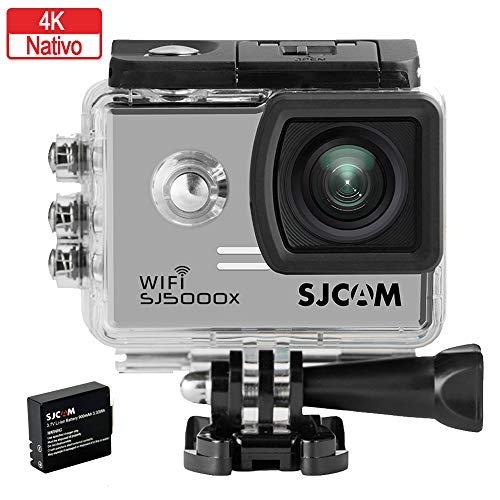 Action cam SJCAM SJ5000X Elite Wifi Silver V2.0 SJCAM - Câmeras - action cam, sjcam sj5000x elite wifi, silver v2.0, resolução 4k uhd, obturador 1/8s, zoom ótico 10x