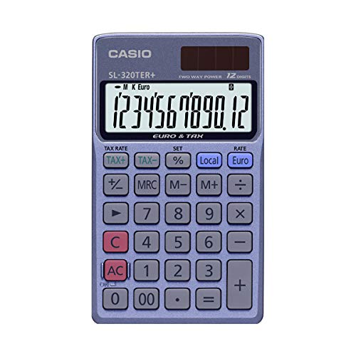 Calculadora de Mesa Casio Sl-320Ter+ 12 Dígitos Casio - Calculadoras - visor incorporado, 12 dígitos, raiz quadrada, porcentagem