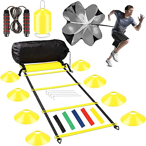 Conjunto de Treino JEWAYTEC Agility Speed Ladder (16 Un) GAOYANG TECHNOLOGY - Pósteres, impressões e arte visual - treino, agilidade, speed ladder