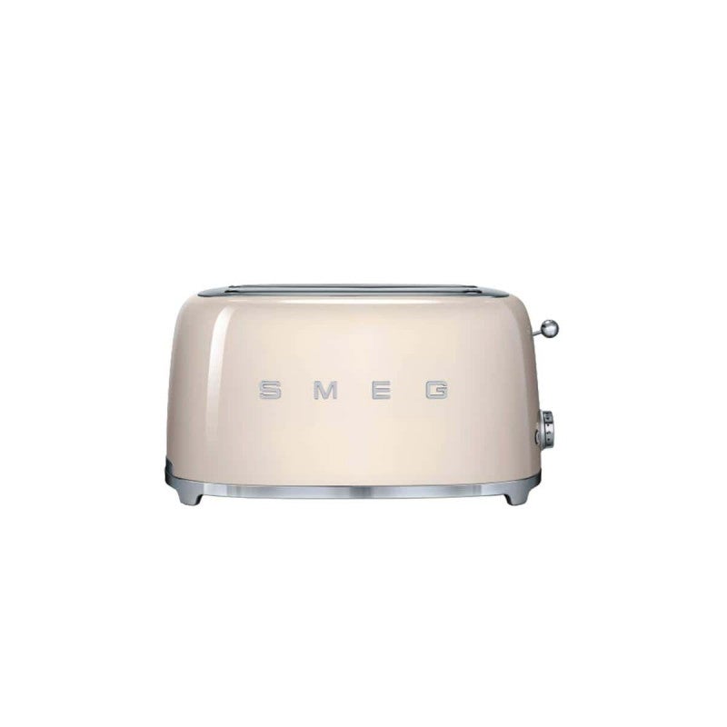 Torradeira Smeg TSF02 CREU | Aço inoxidável (Pequeno Almoço) Smeg - Torradeiras - aço inoxidável, retro design, 4 fatias, automatico centralizado