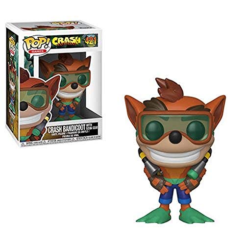 Figura FUNKO POP! Bandicoot: Scuba Crash Funko - Bonecos de ação e brinquedo - figura, funko pop, bandicoot, scuba crash, pvc, 10cm