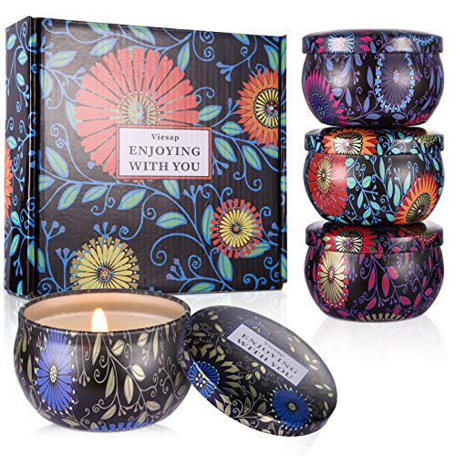 Viesap Cera de Soja 100% Natural Vela Aromática 4 Pcs Viesap - Velas - cera de soja, vela aromática, fragrância duradoura, aromas naturais