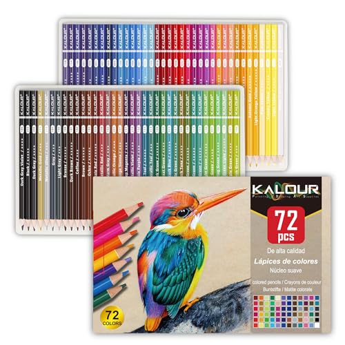 Conjunto de Lápis de Cor Kalour - 72 Unidades KALOUR - Lápis - 72 unidades, mina suave, resistente, artísticas