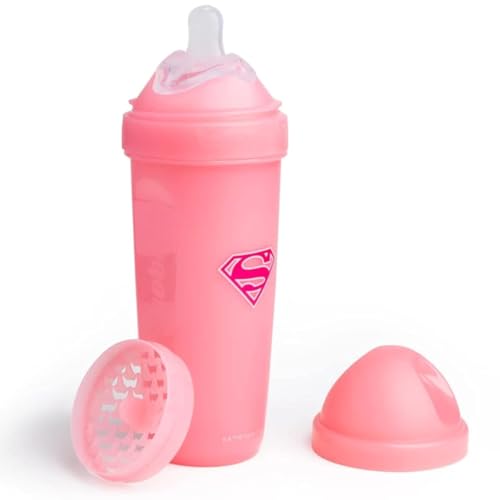 Garrafa de Leite para Bebés HEROBILITY Supergirl Double Anti-Colic Herobility - Biberões - anti-colic, bebés, supergirl