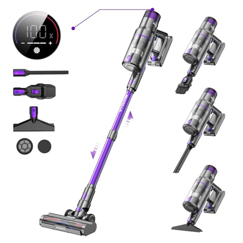 Aspirador Vertical VISTEFLY V15 Max (Autonomia: 60 min - Capacidade: 600 ml) Vistefly - Aspiradores - autonomia 60 min, capacidade 600 ml, filtração dupla, recarregável