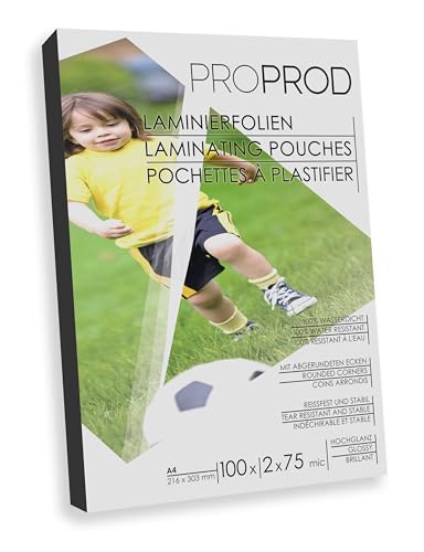 Pack 100 Capas para Encadernação PROPROD A4 ProProd - Filme de laminação, pochetes e folhas - capas, encadernação, a4, papel laminado, resistência a água
