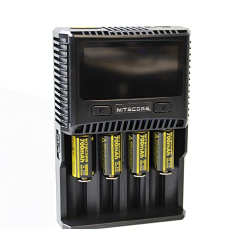 Carregador Bateria NITECORE Sc4 5000 Mah Preto Nitecore - Carregadores de bateria de uso geral - 5000 mAh, preto, ca