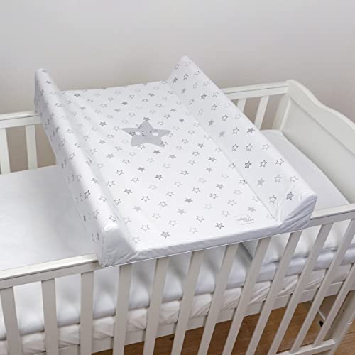 Cambio Base Dura para Bebe 70X50 Cm Estrelas Cinza Baby Comfort - Tapetes e bandejas de muda-fraldas - 70x50 cm, estrelas cinza, universal, acolchoado