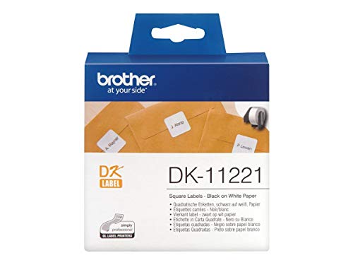 Fita para Etiquetadora Brother DK-11221 Preto sobre branco DK Brother - Fitas de etiquetas e recargas - preto, branco, 23x23mm, papel térmico