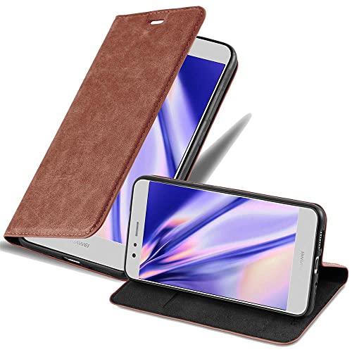 Capa Huawei P10 Lite AVIZAR Wallet Castanho CADORABO - Capas para telemóveis - capa, huawei p10 lite, avizar, wallet, castanho