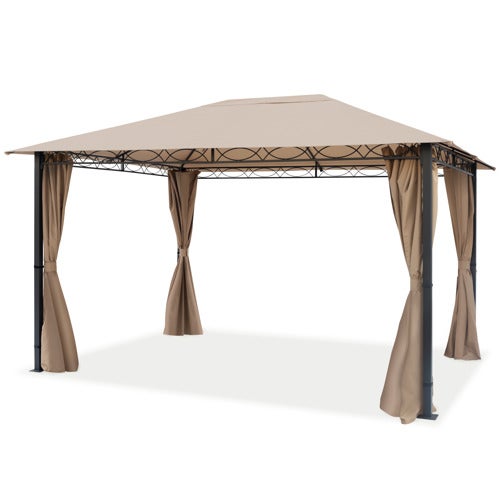 Pérgola Tenda Impermeável 3X4M Marron TOOLPORT TOOLPORT - Móveis de exterior - impermeável, 3x4m, marron