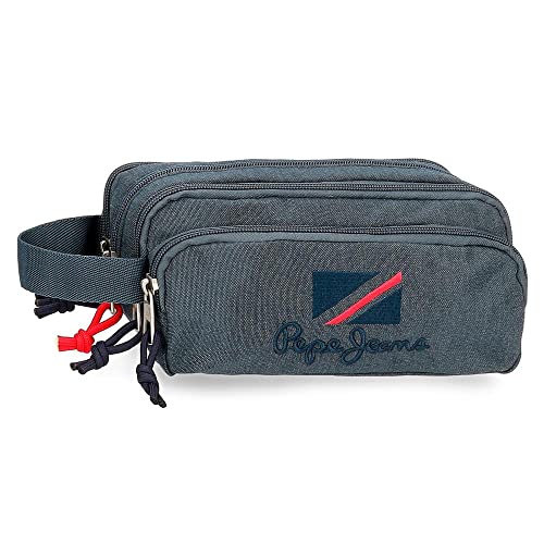 Estojo Infantil KAY 5 Compartimentos e Correia para Pendurar (Idade Mínima Recomendada: 3 anos) PEPE JEANS - Organizadores de mesa - 5 compartimentos, correia pendurar, 3 anos, capacidade 2 cadernos