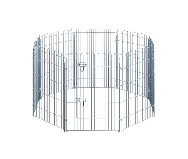 Parque para Animais de Estimação PawHut | 63 x 91 cm - Prateado PawHut - Parques de diversão para animais de estimação - 63x91 cm, prateado