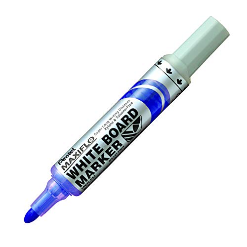 Marcadores PENTEL Feltro Azul (Caixa de 12) Pentel - Marcadores e marcadores de texto - tinta à base de água, não permanente, fácil de remover